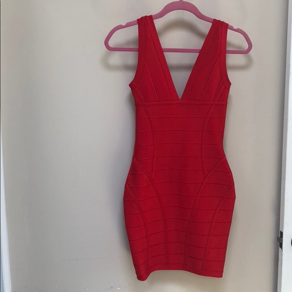 House of CB London Jenna red bandage dress